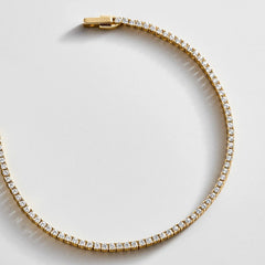 Billie 18K Gold Tennis Bracelet  - 18K Gold Plated Sterling Silver