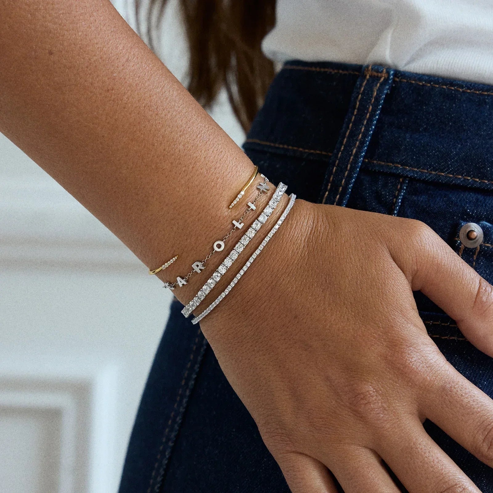 Billie Sterling Silver Tennis Bracelet  - Sterling Silver