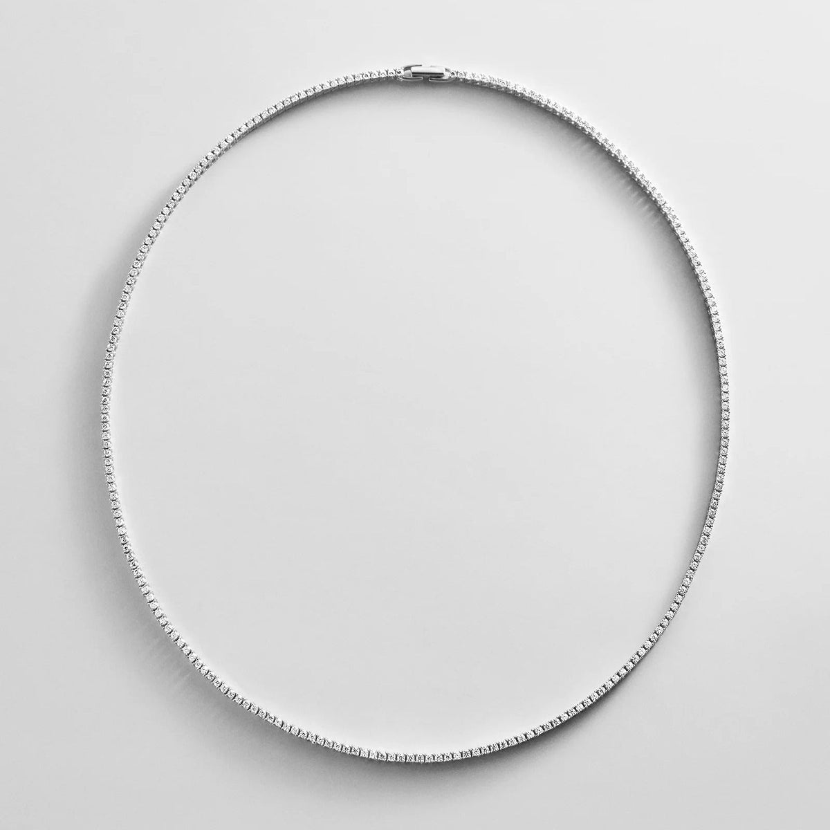 Billie Sterling Silver Tennis Necklace - Sterling Silver