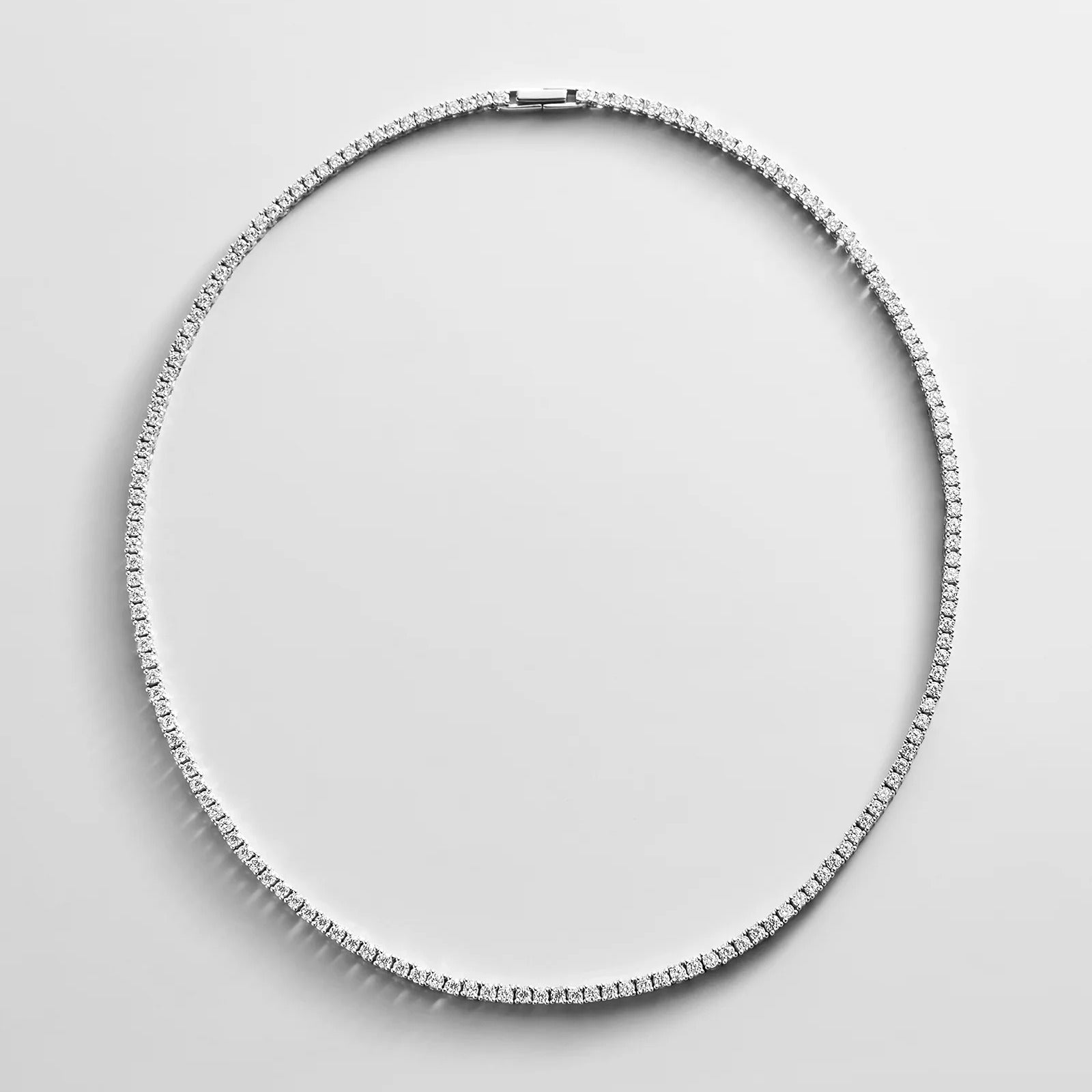 Billie Sterling Silver Tennis Necklace - Sterling Silver