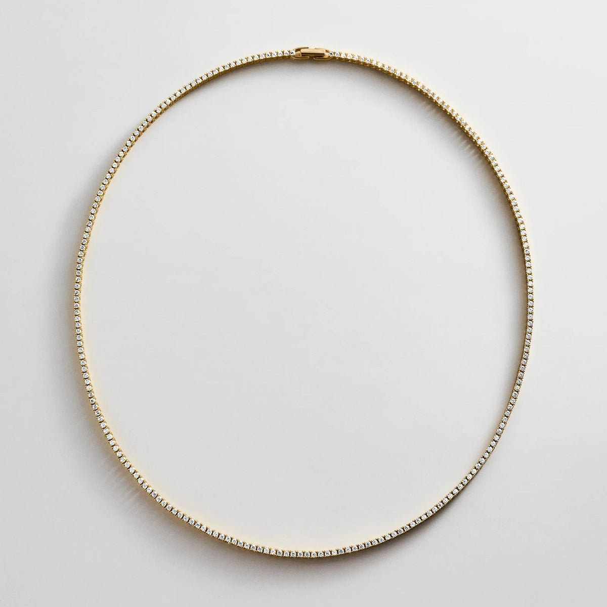 Billie 18K Gold Tennis Necklace - 18K Gold Plated Sterling Silver