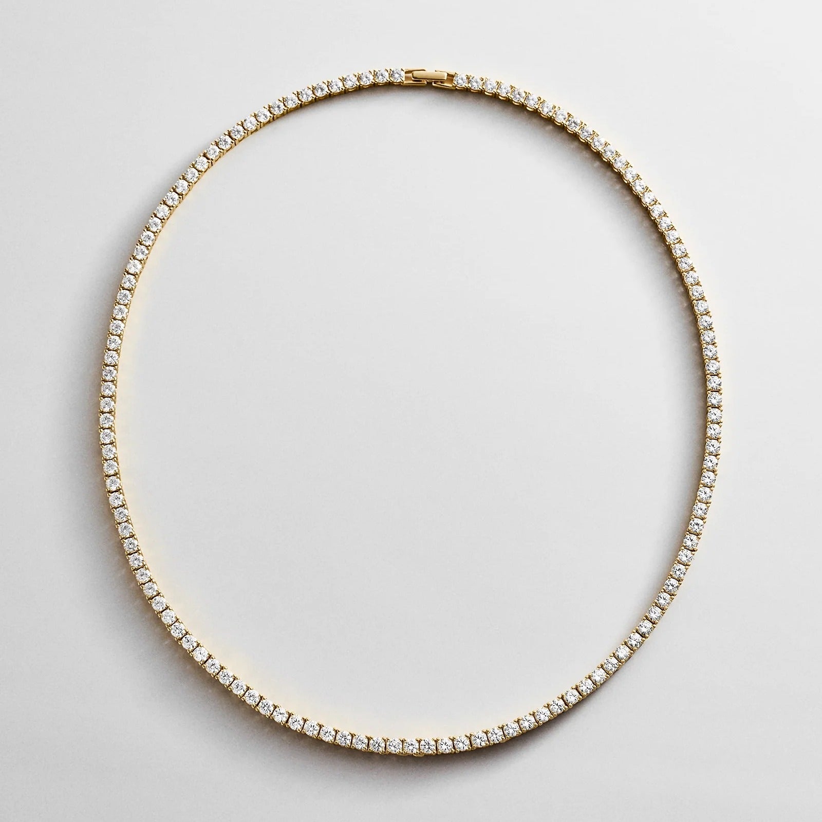 Billie Gold Tennis Necklace - Gold Plated Brass