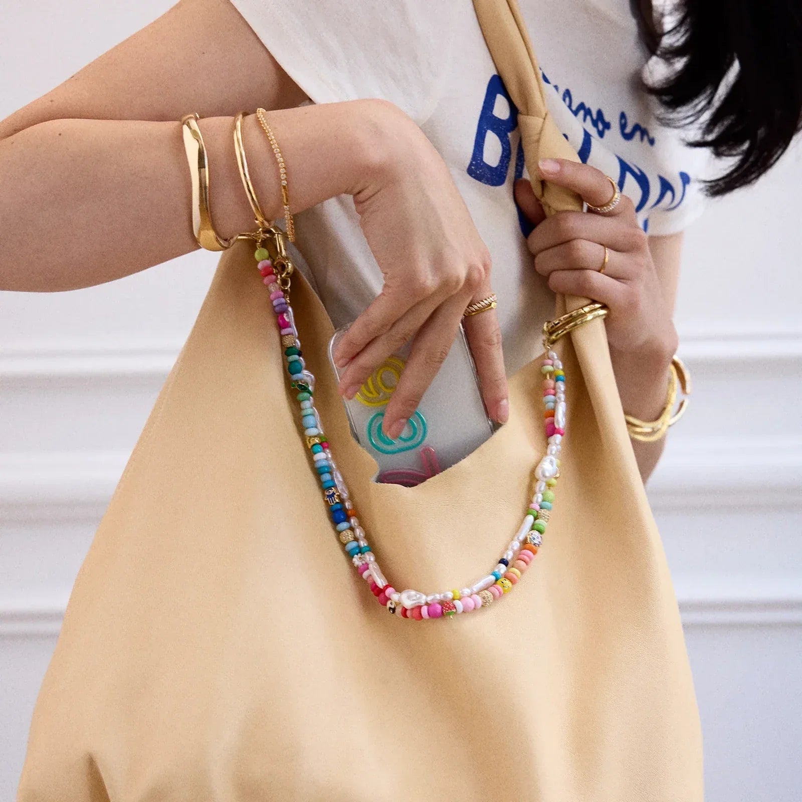 Beaded Custom Bag Charm - Multi Beaded Bag Charm