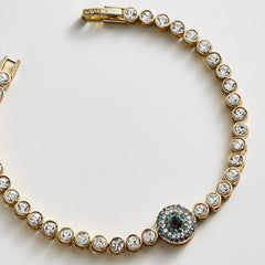 Amalie Evil Eye Tennis Bracelet - Single Evil Eye