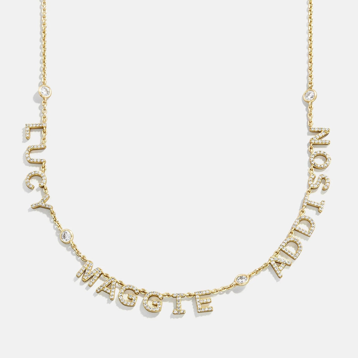 14K Gold Custom Multi Name Necklace - 3 Names