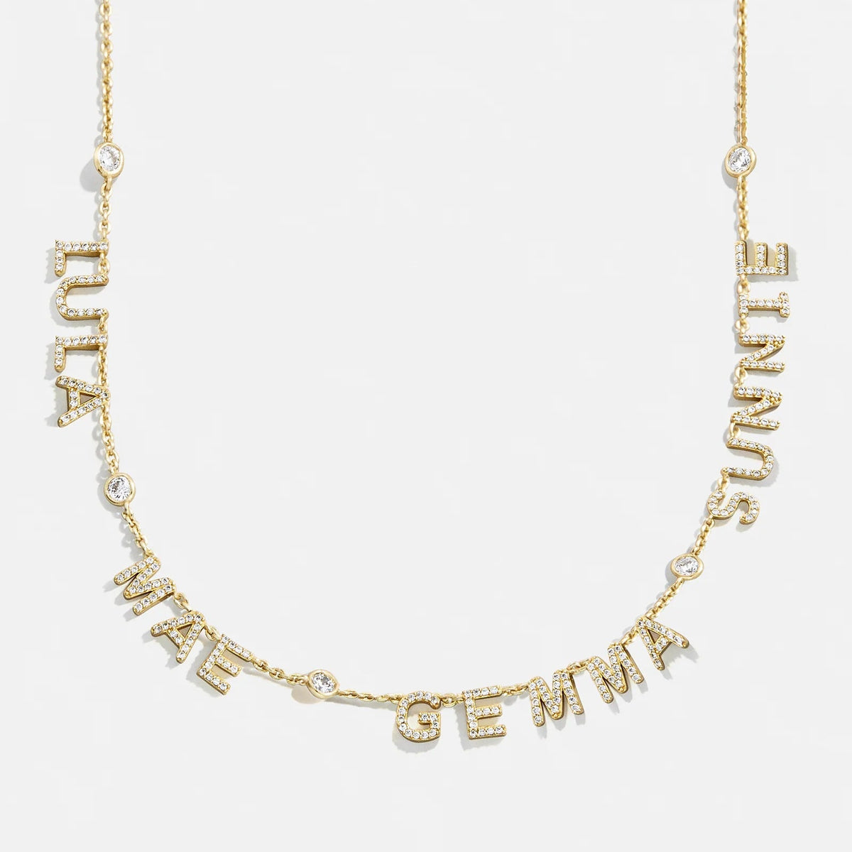 14K Gold Custom Multi Name Necklace - 4 Names