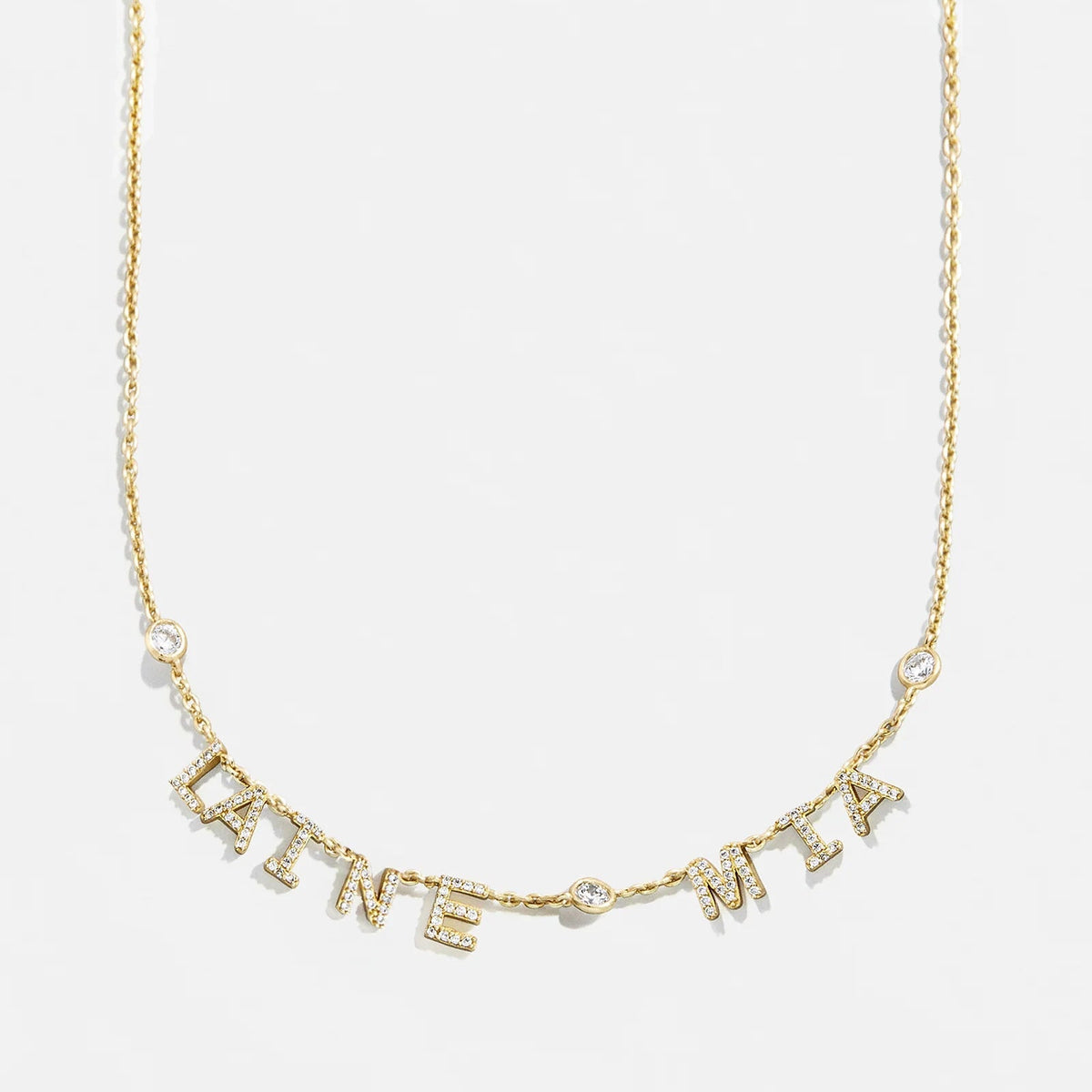14K Gold Custom Multi Name Necklace - 2 Names