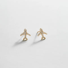 14K Gold Just For Fun Earrings - Airplane