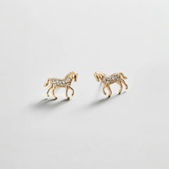14K Gold Just For Fun Earrings - Horse