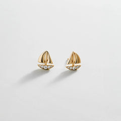 14K Gold Just For Fun Earrings - Sailboat