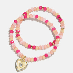 Bead Party Kids Bracelet Set  - Heart