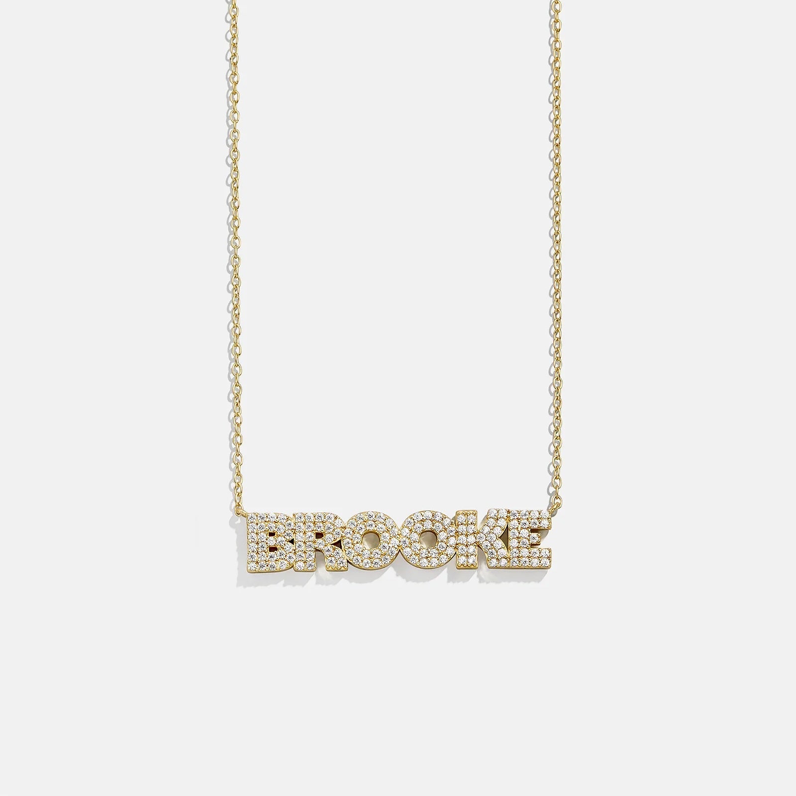 14K Gold Custom Nameplate Necklace - Bold