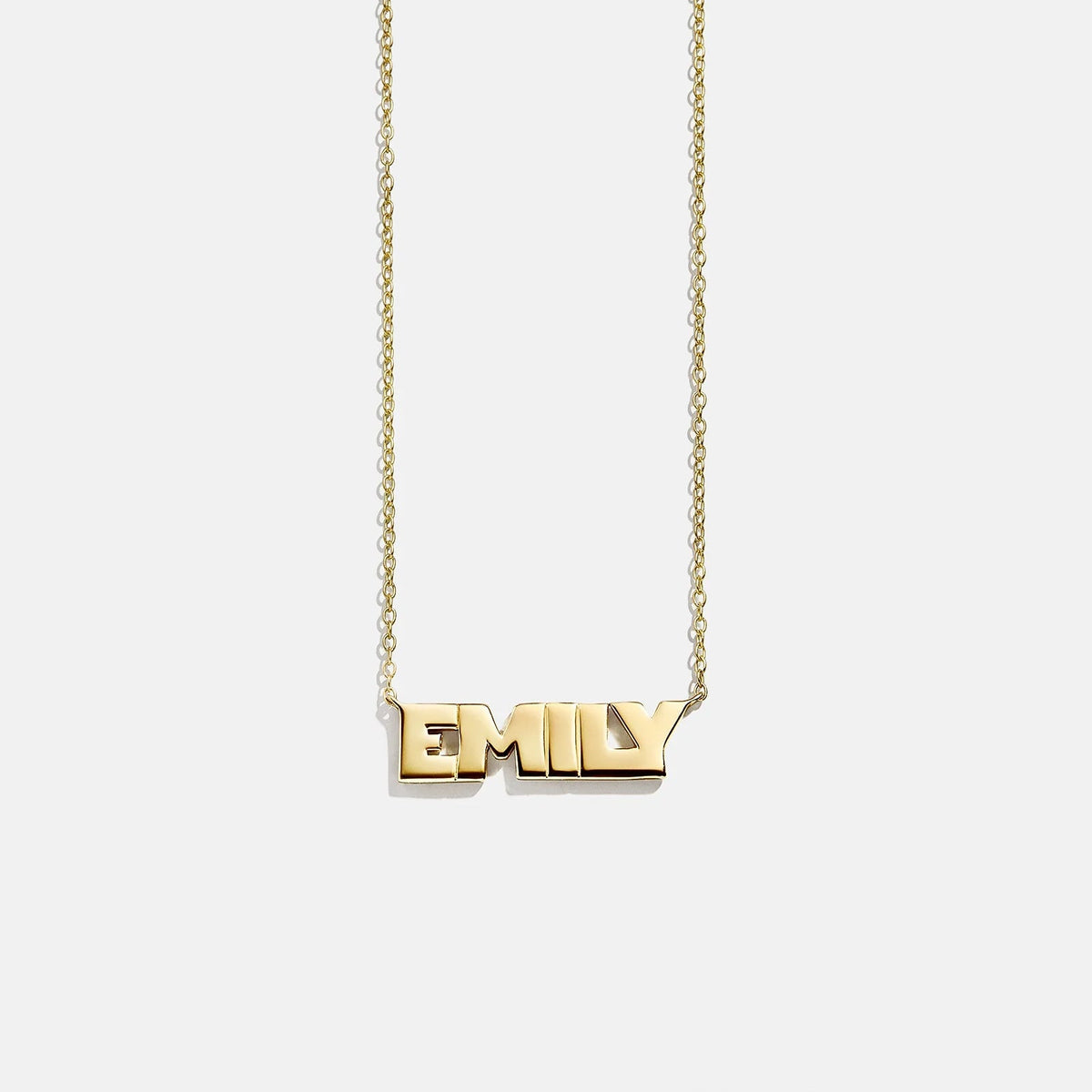 14K Gold Custom Nameplate Necklace - Bold