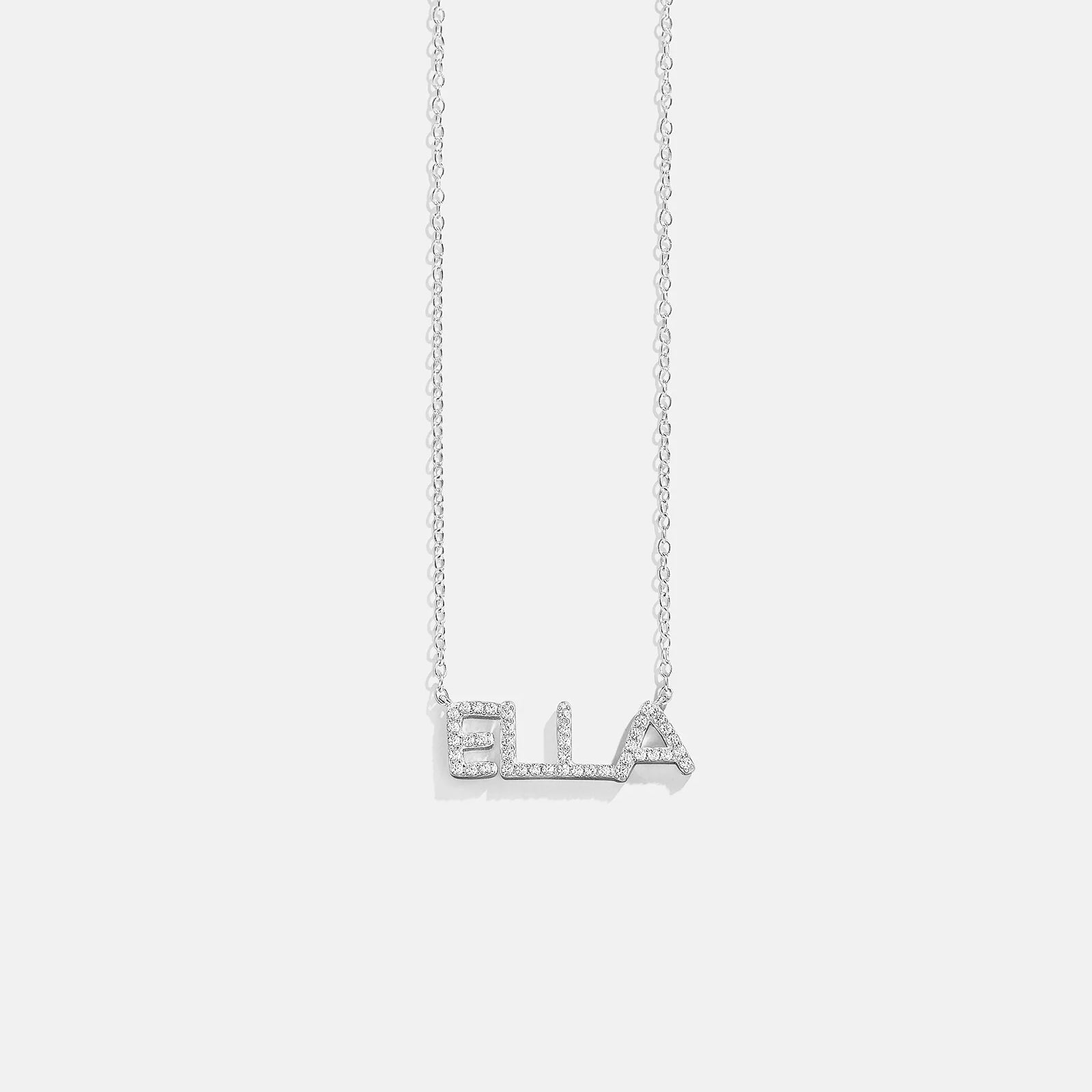 14K Gold Custom Nameplate Necklace - Organic