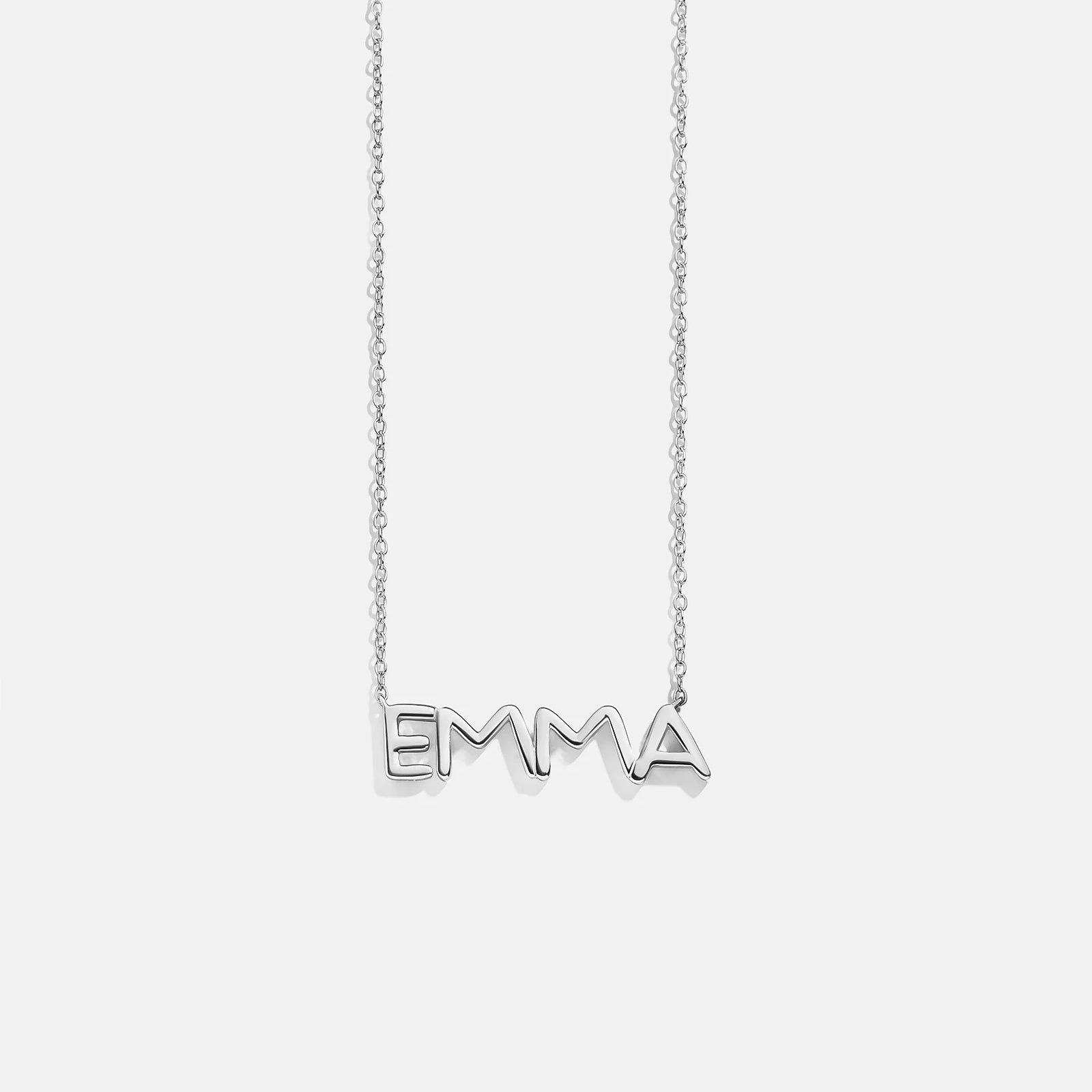 14K Gold Custom Nameplate Necklace - Organic