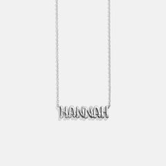14K Gold Custom Nameplate Necklace - Bubble