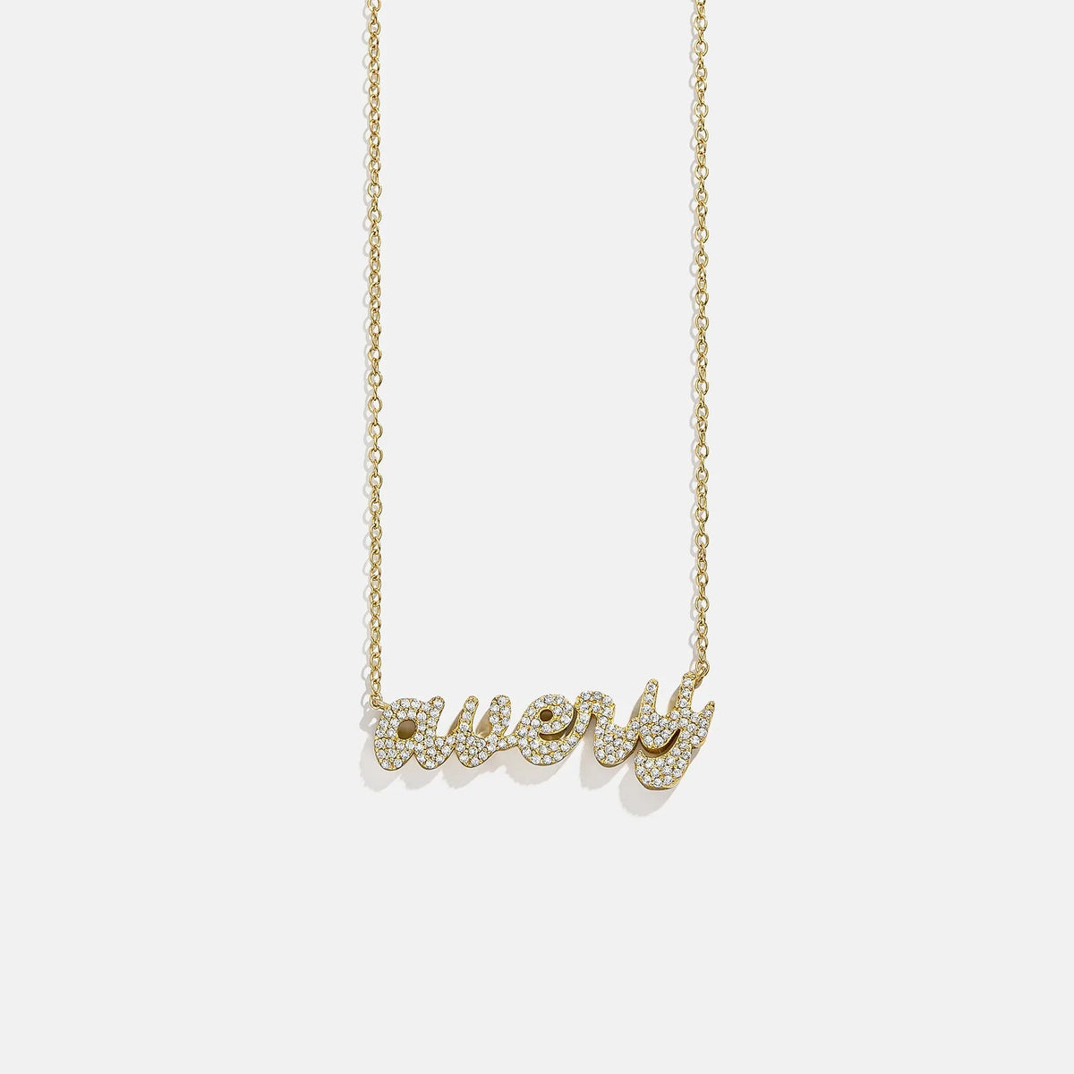 14K Gold Custom Nameplate Necklace - Luxe