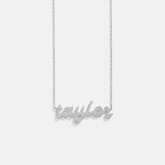 14K Gold Custom Nameplate Necklace - Luxe