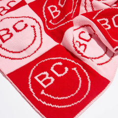 All Smiles Custom Blanket - Pink/Red