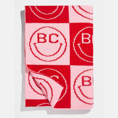 All Smiles Custom Blanket - Pink/Red