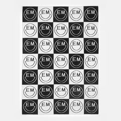 All Smiles Custom Blanket - Black/White