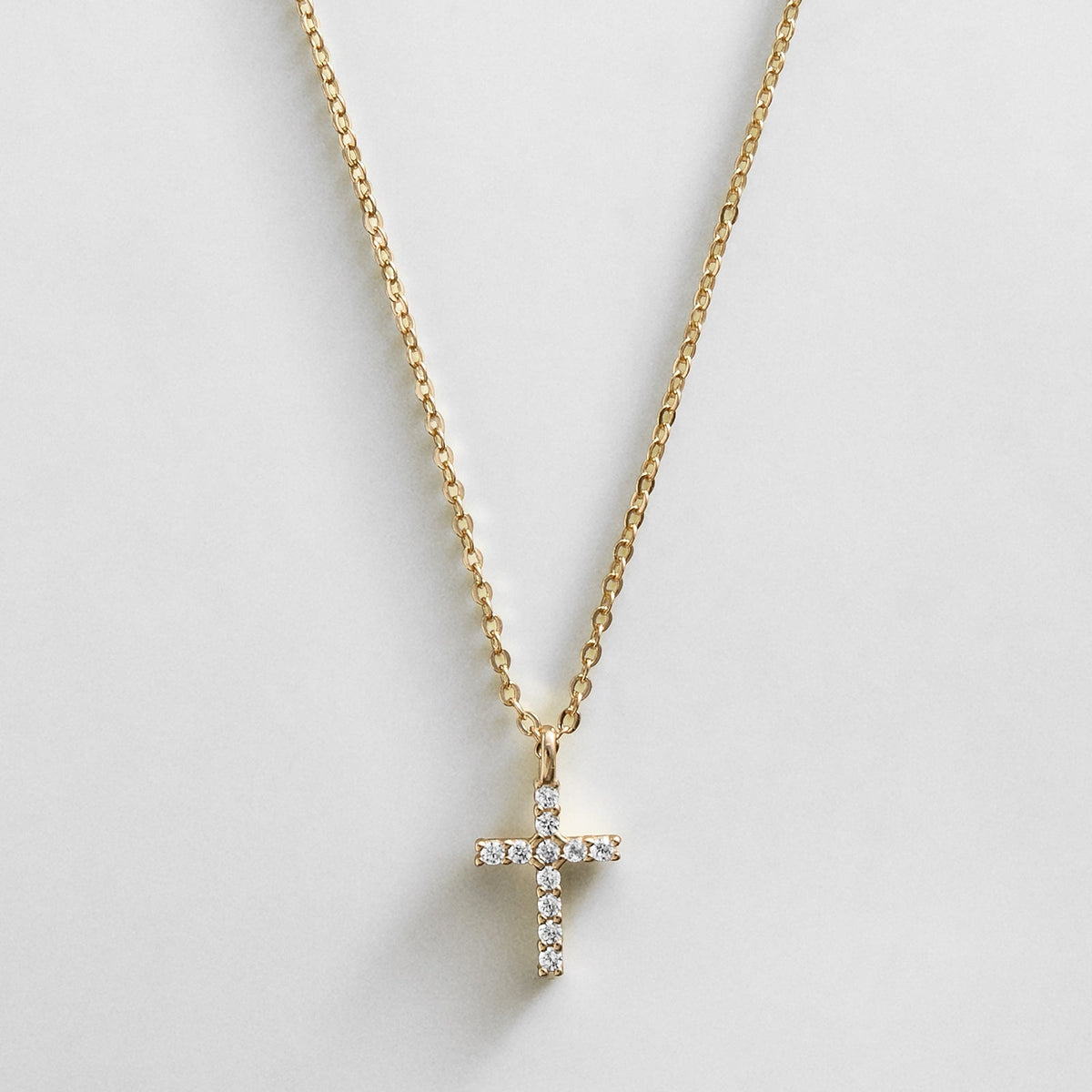 Agape 14K Gold Necklace - Gold/Pavé