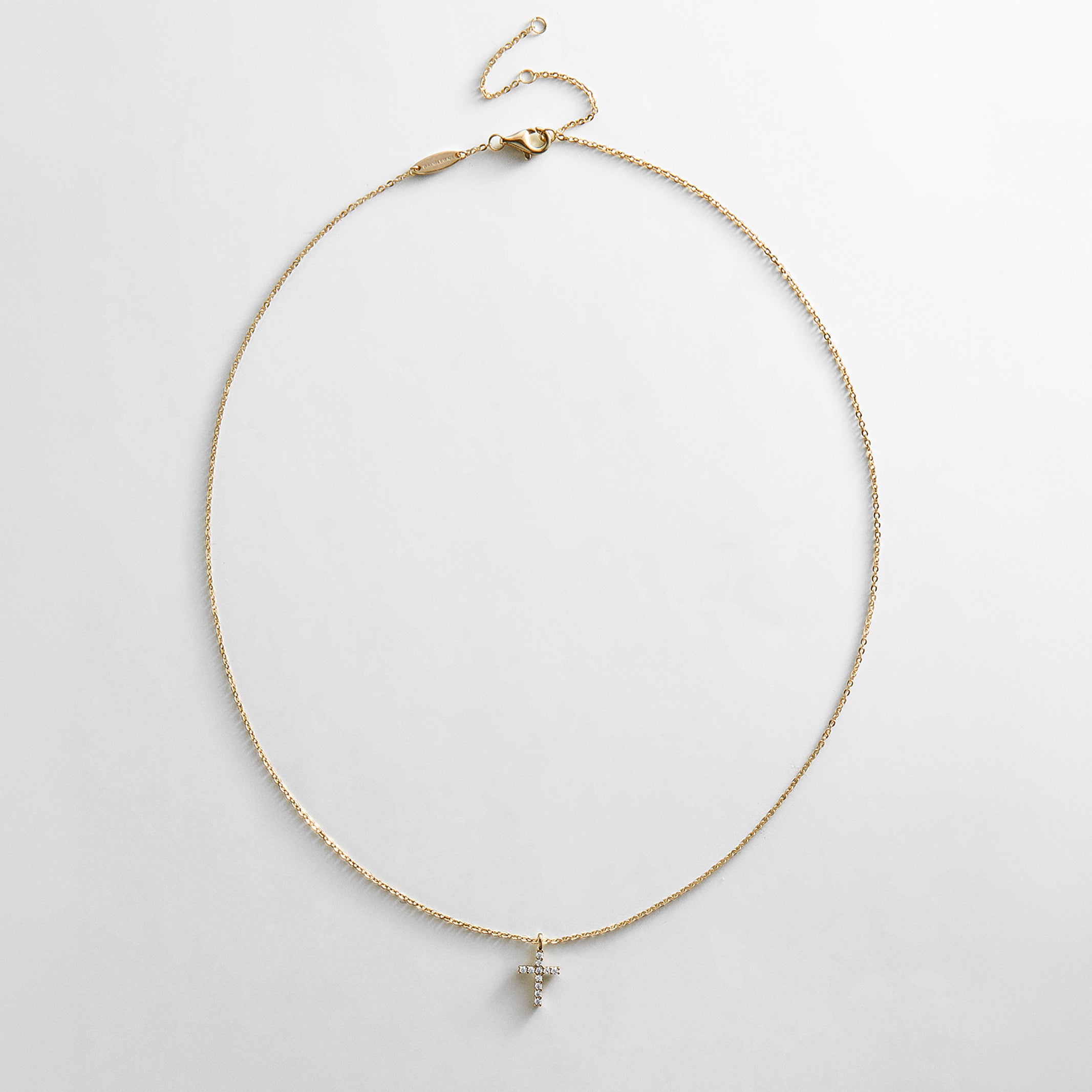 Agape 14K Gold Necklace - Gold/Pavé