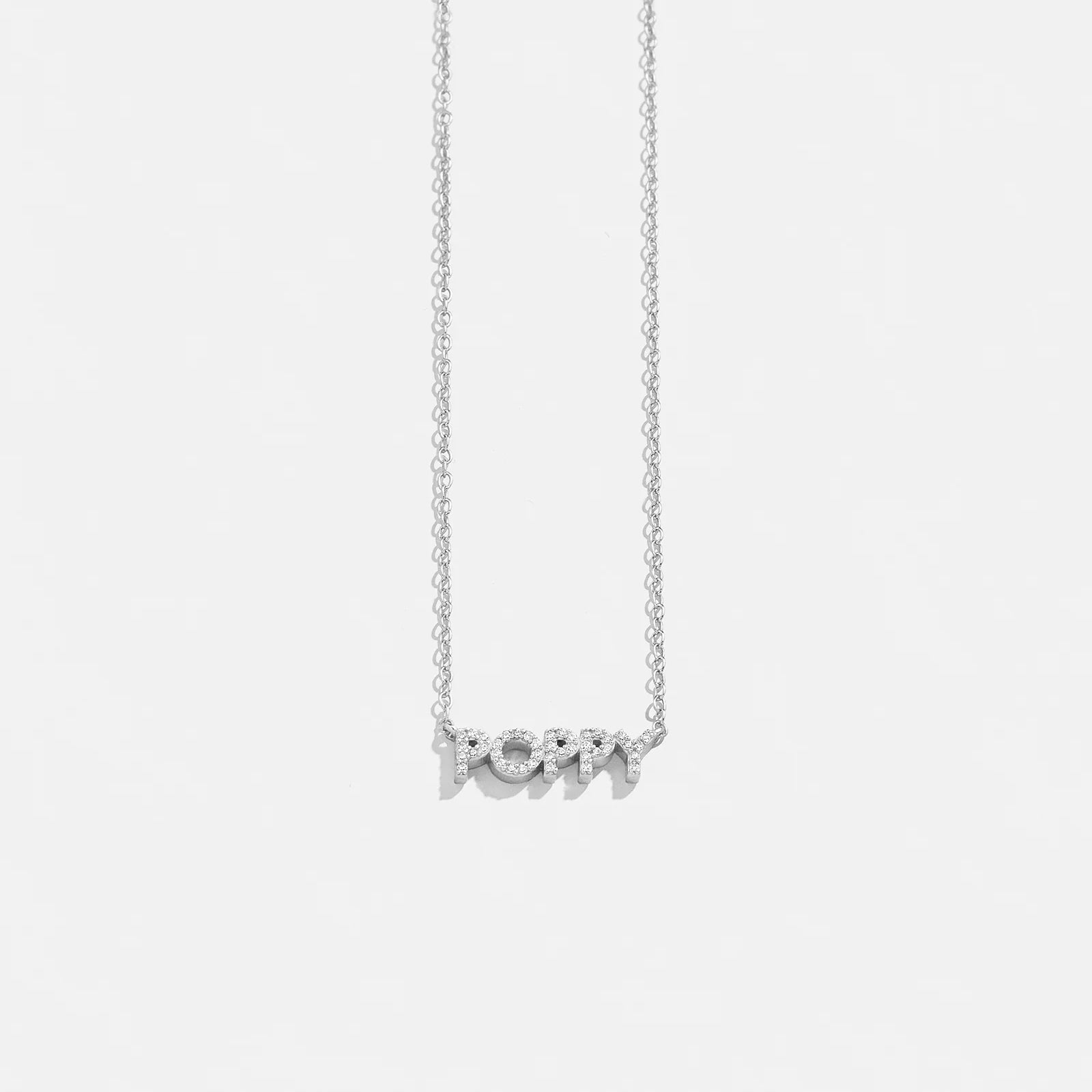 14K Gold Custom Nameplate Necklace - Mini Block