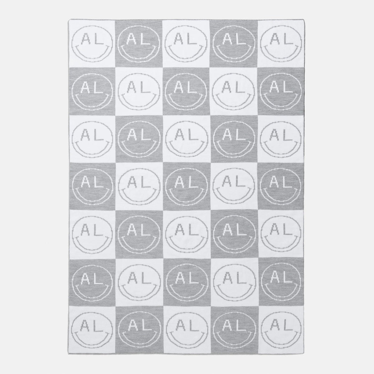 All Smiles Custom Blanket - Gray/White
