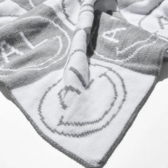 All Smiles Custom Blanket - Gray/White