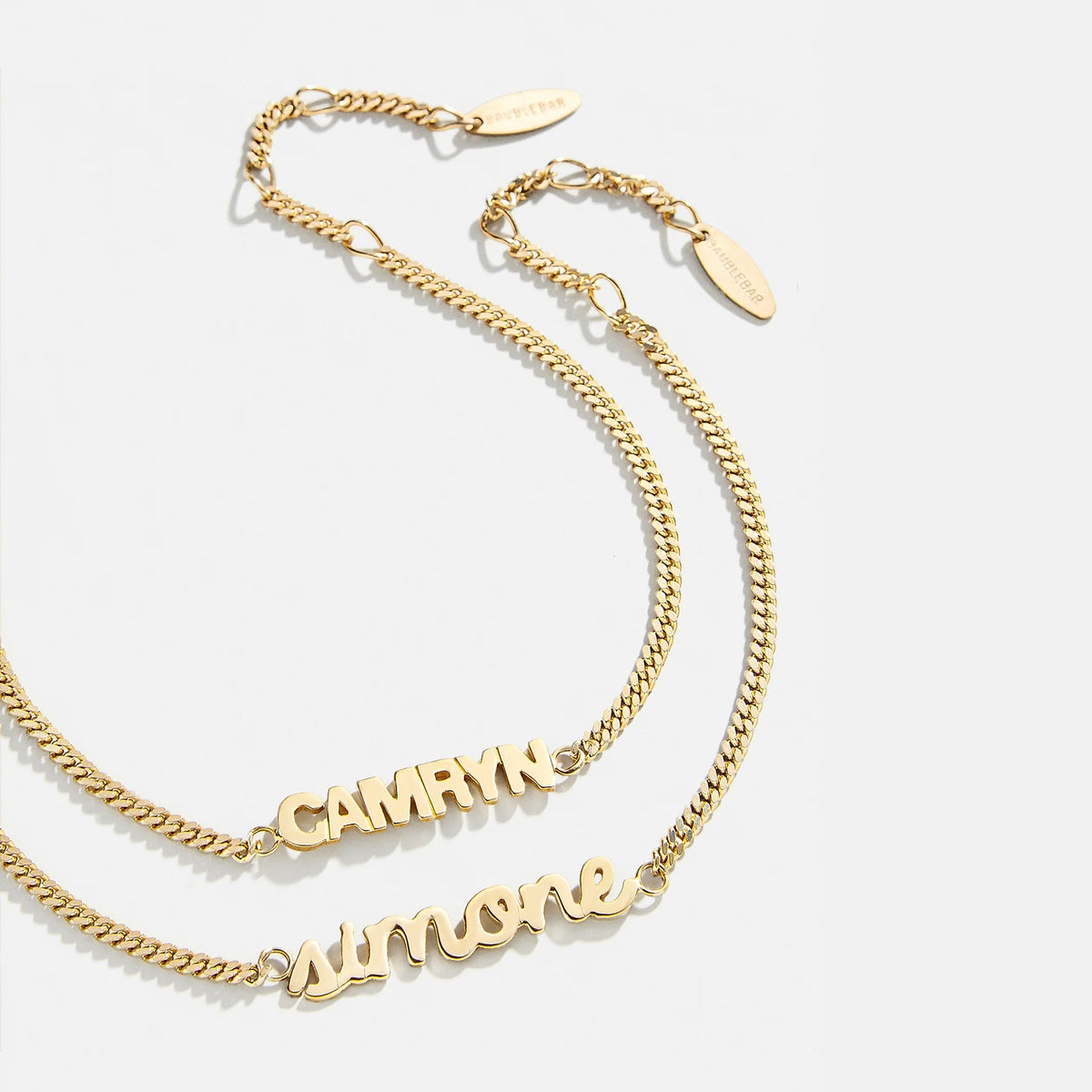 14K Gold Curb Chain Custom Nameplate Bracelet - Gold