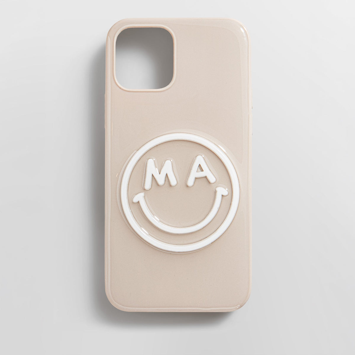 All Smiles Custom iPhone Case - Beige/White