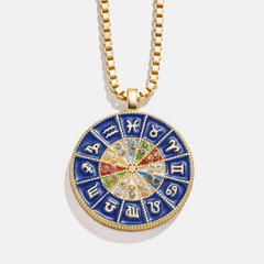 18K Gold Reversible Medallion Necklace - Astro