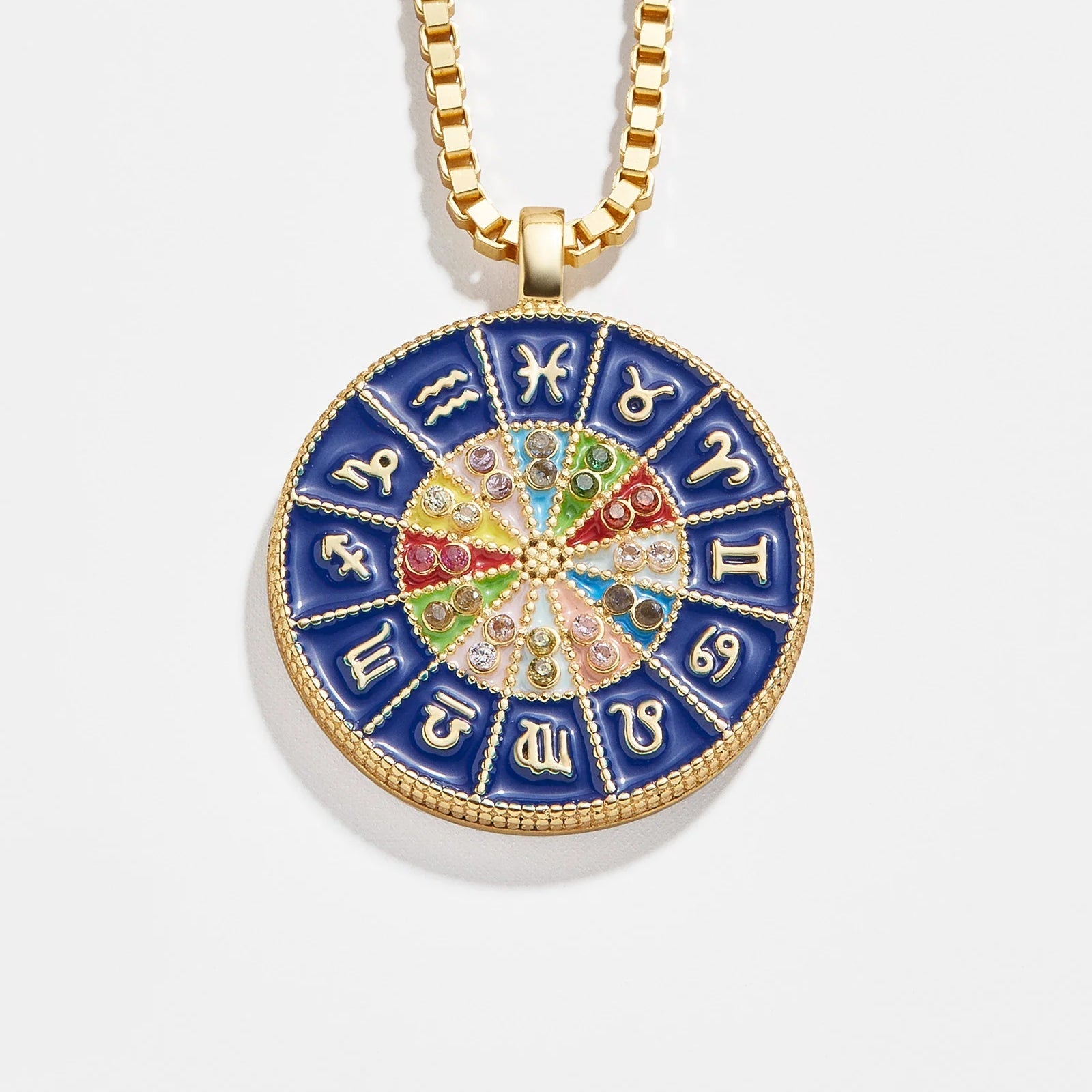 18K Gold Reversible Medallion Necklace - Astro