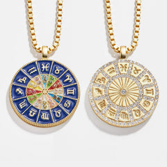 18K Gold Reversible Medallion Necklace - Astro