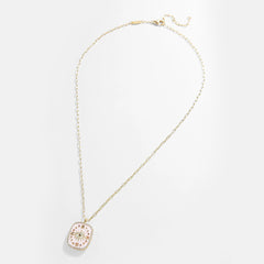 18K Gold Medallion Necklace - Evil Eye