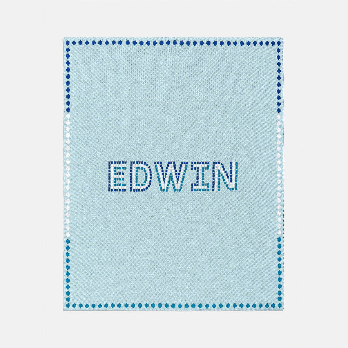 Baby Steps Kids' Custom Blanket - Light Blue/Navy