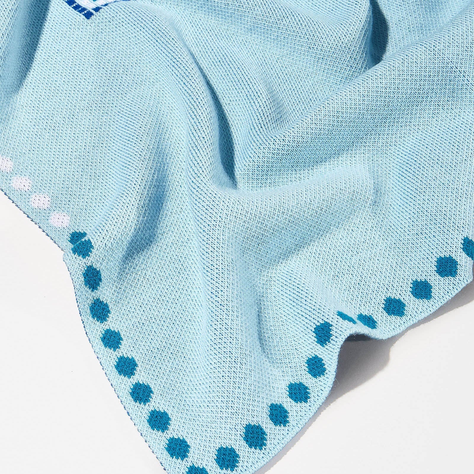 Baby Steps Kids' Custom Blanket - Light Blue/Navy