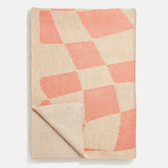3D Check Custom Blanket - Beige/Multi