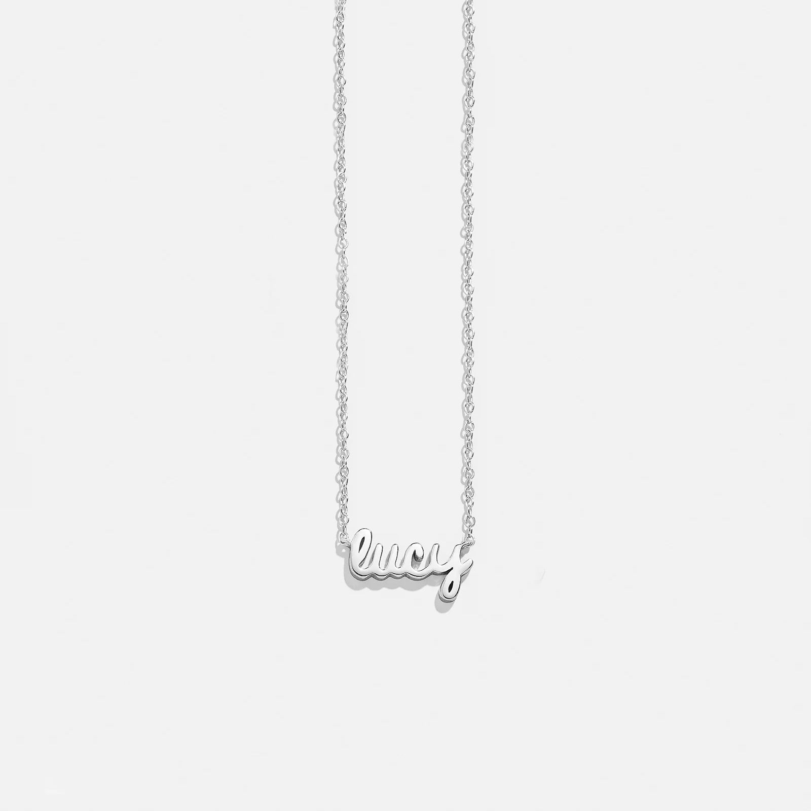 14K Gold Custom Nameplate Necklace - Mini Script