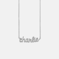 14K Gold Custom Nameplate Necklace - Script