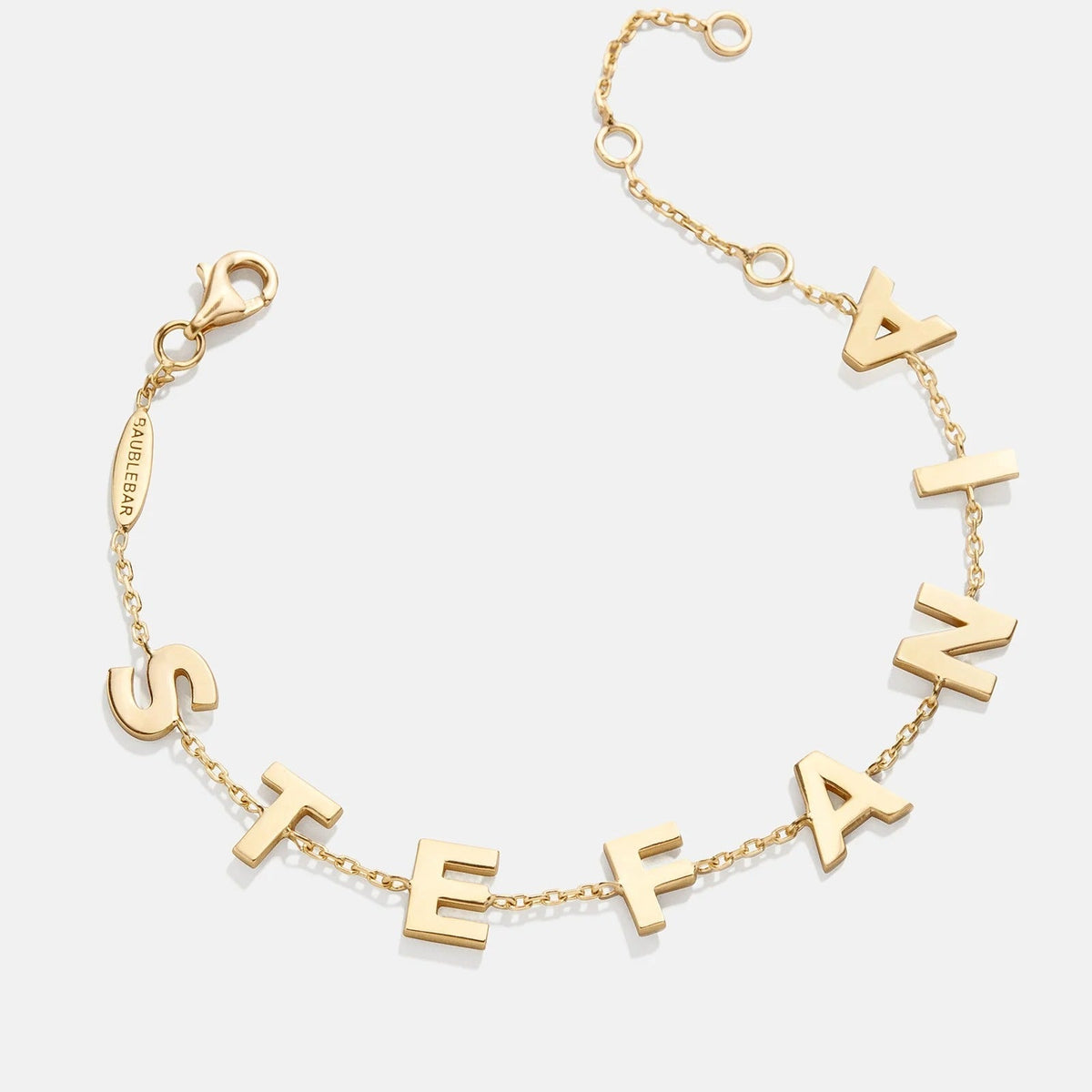 14K Gold Custom Spaced Letter Name Bracelet - 14K Gold
