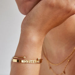 14K Gold Custom Cuff Bracelet