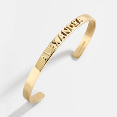 14K Gold Custom Cuff Bracelet