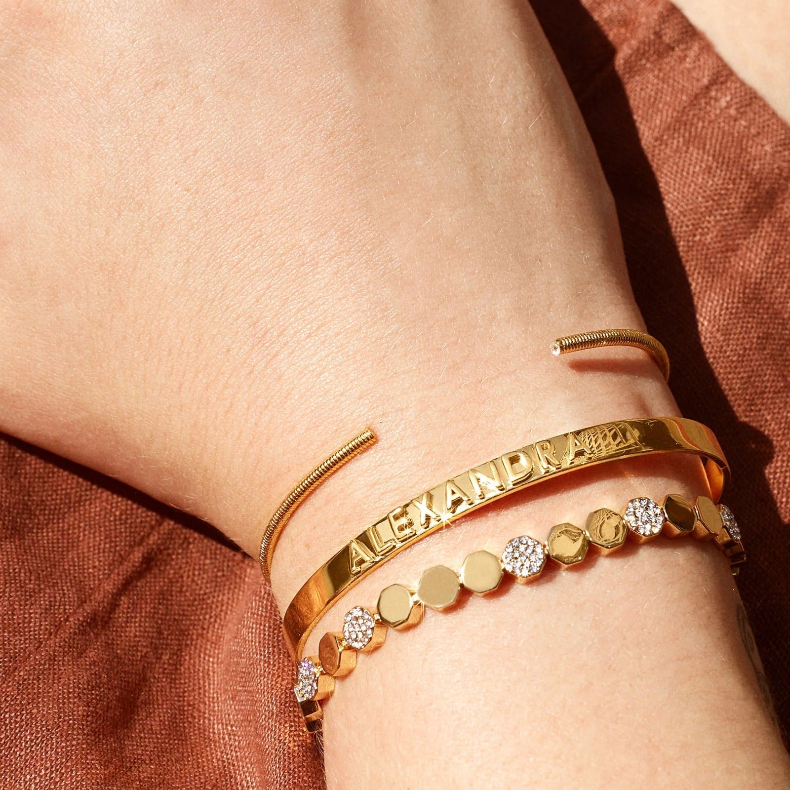 14K Gold Custom Cuff Bracelet