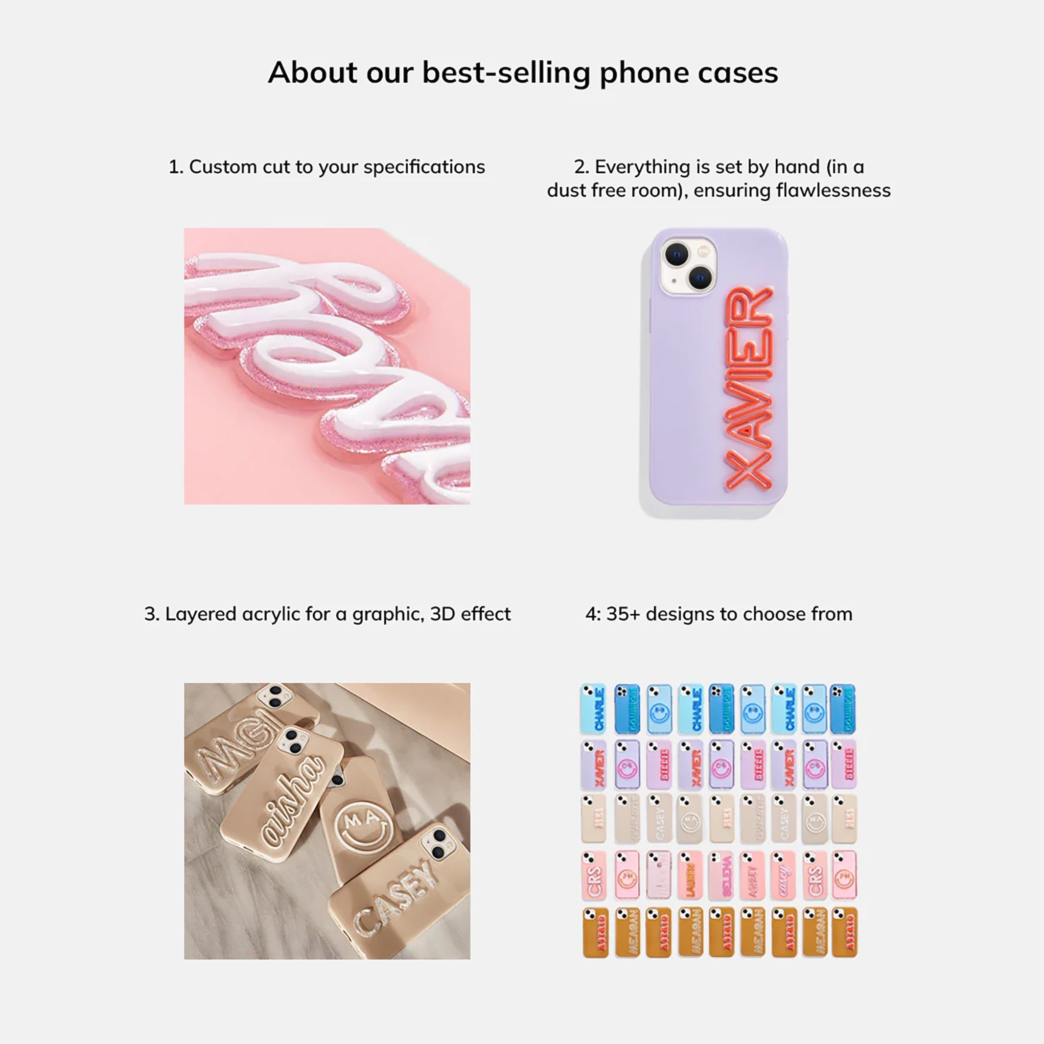 All Smiles Custom iPhone Case - Beige/White