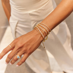 Billie 18K Gold Tennis Bracelet  - 18K Gold Plated Sterling Silver