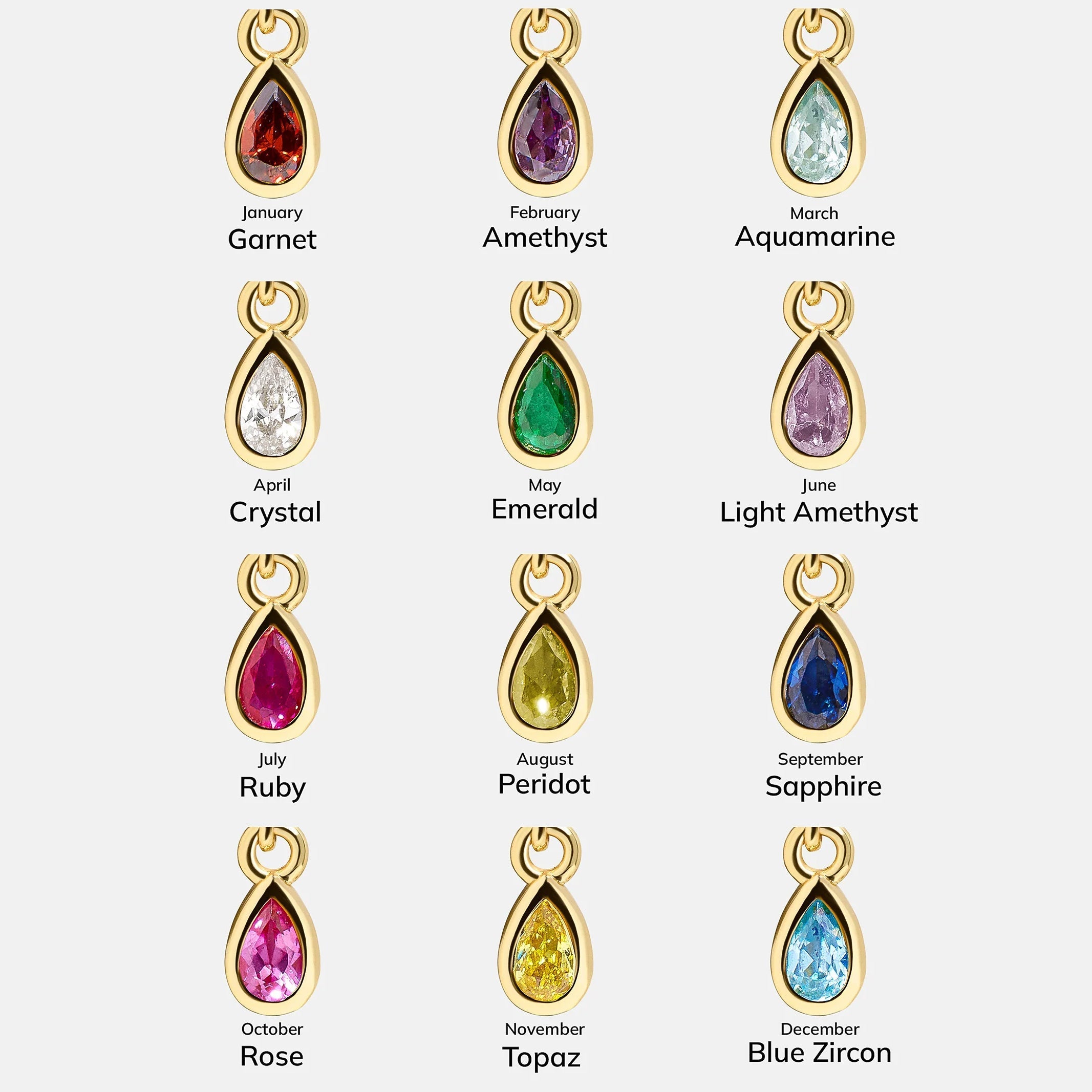 Birthstone Cluster Charm - Rose