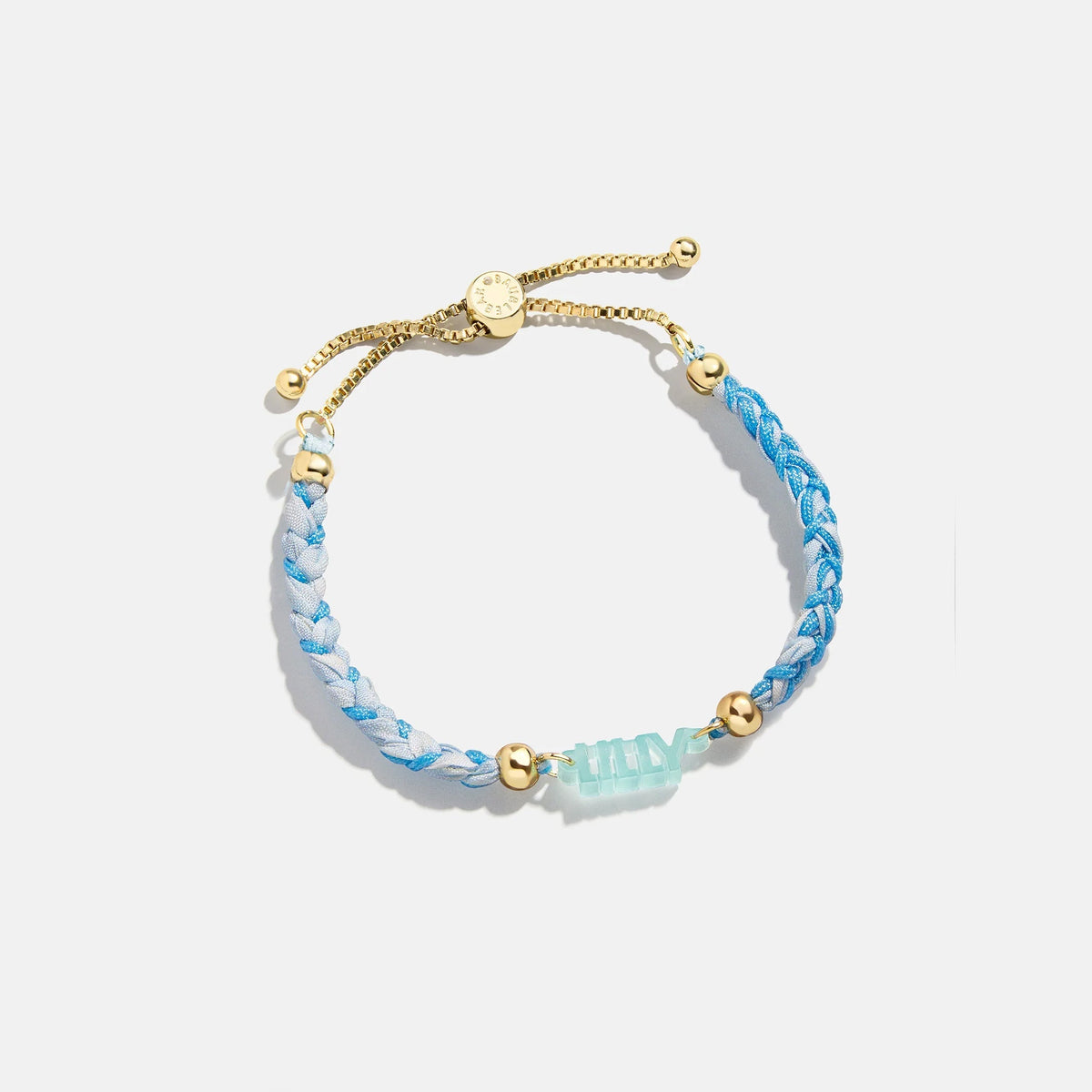 Acrylic Kids' Custom Nameplate Bracelet - Translucent Aqua